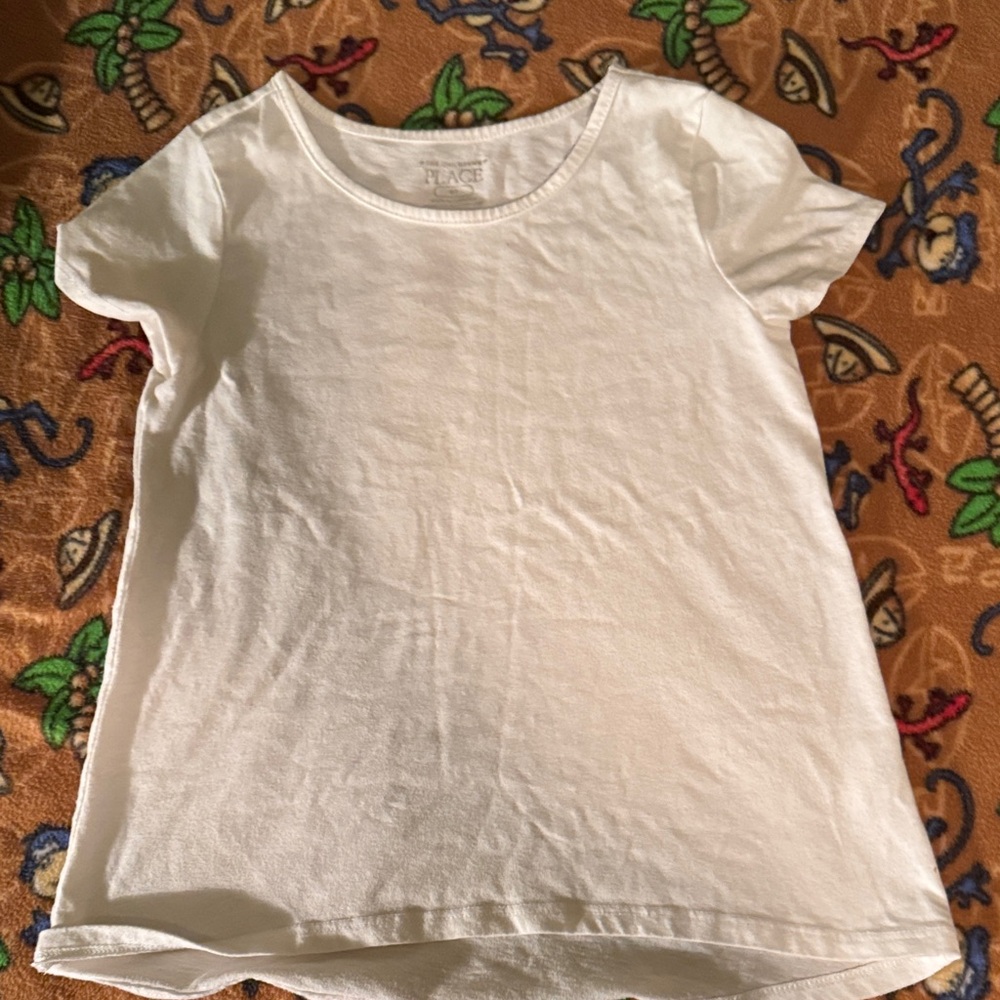The Children's Place White Short Sleeve Crewneck Tee